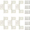 Three Leaf Non-Mortised Hinge 6 Pack, White Door Hinges with Screws for Home & Interior Furniture