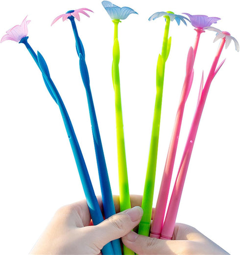 YYaaloa 20PCS Color Changing Rose Flower Pens, Novelty Fun Gel Ink Pen for Birthday Party Favors