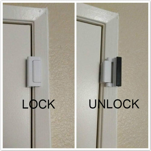TOYFUL 4 Pack 16 800 Lbs Door Reinforcement Locks with Screws, Home Security Door Lock Stop for Toddler, Childproof