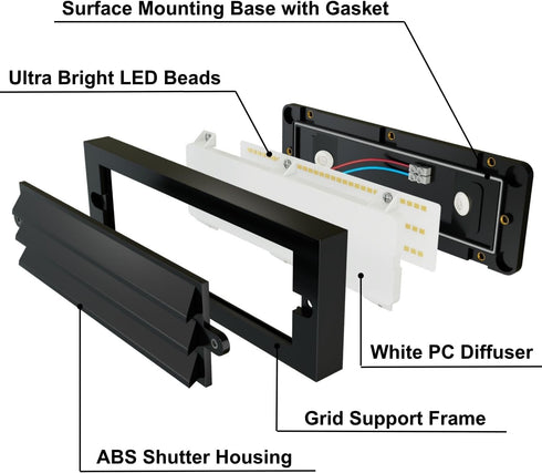 120V 6W IP65 Non-dimmable 4000K (1 Pack) ZONK Outdoor Indoor Step Lights, Line Voltage LED Landscape Stairway Lights