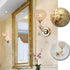 WeFoonLo E14 Modern Crystal Wall Light Pendent Lamp Chrome Finish Bedroom Sconce Lighting Fixture with Pull Cord