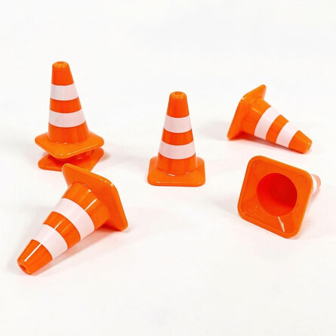 Essivox 14Pcs Set, Mini Traffic Cone Construction Safety Barriers, Road Block Cones, Model Props