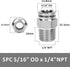 Push to Connect Fitting - 304 Stainless Steel Male Straight 5/16" Tube OD x 1/4" NPT Thread (Pack of 2)