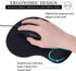 JIKIOU 2 Pack Mouse Pad, Ergonomic Mouse Pads with Comfortable Gel Wrist Rest Support and Smooth Cloth, Non-Slip PU