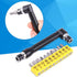 1/4 Inch L-Shape Wrenches, Double Head 90 Degree Hex Socket with Flat Torx Screwdriver Bits Kit