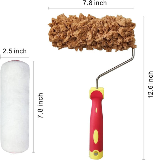 (RM478K-TZ) Hanroy Sponge Paint Roller Kits, Texture Sponge Paint Roller Decor Art Painting Roller for Home Wall