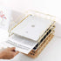 Jolitac Rose Gold 4-Tier Stackable Paper Tray - Decorative Desk Organizer for File Documents in Home & Office (Gold)