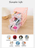 Desktop 3 Drawer Organizer - Pink Plastic Small Drawer Organizer for Office, Home, and Bathroom