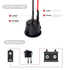 Round Rocker Switch, 6 Pcs Mini 12 Volt ON Off Toggle Switch with Pre-Wired 6A/250V, 10A/125V AC for Boat, Car