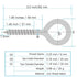 10 Pack Heavy Duty Screw Eyes, 3.2 Inches Eye Hooks for Securing Cables Wires, Indoor & Outdoor Use