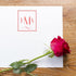 Monogrammed 1-5/8" Parisian Stamper Self Inking, Letter Stamp for Stationary, Cursive Calligraphy, Excellent Bridal