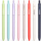 WRITECH Gel Pens 0.5mm Fine Point: Retractable Multicolor Ink 8ct, Silent Click, Extra Smooth Writing, Non Bleed
