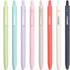 WRITECH Gel Pens 0.5mm Fine Point: Retractable Multicolor Ink 8ct, Silent Click, Extra Smooth Writing, Non Bleed
