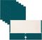 Better Office Products Two Pocket Portfolio Folders, 50-Pack, Teal, Letter Size Paper Folders