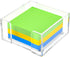 Clear Acrylic Sticky Note Holder - Notepad Holder for 3" x 3" Sticky Note Storage, Classroom and Office Organizer