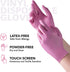 Disposable Pink Vinyl Gloves for Women, Latex Free for Cooking, Cleaning, Hair Dye, 100 Pack