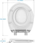 GAOMON 19'' Round Toilet Seat Soft Close with Toddler Seat Built In, Potty Training Toilet Seat Round Fits Both Adult