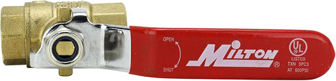 Milton S-1094-6 Full Port Ball Valve, 3/8" x 3/8" FNPT