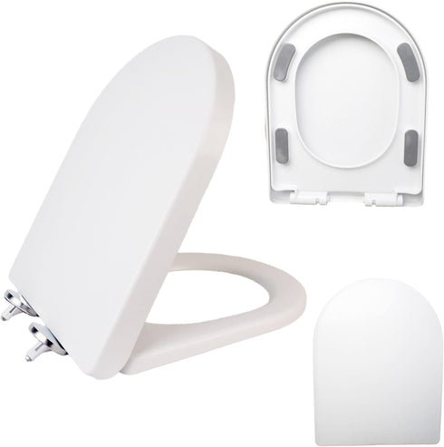 MinSha Minsa soft sealed toilet seat, compatible with D/U-shaped extended bucket, quick release,