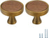2 Pcs Bronze Walnut Round Drawer knob Zinc Alloy Base pulls Cabinet