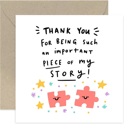 Old English Co. Cute Thank You Card for Teacher - Jigsaw Puzzle