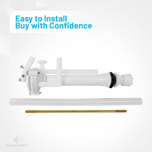 EvertechPRO PLBD94005 Anti-Siphon Ballcock Valve for Toilet, Durable Universal Fit Parts Inside Tank Kit