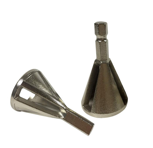 2 PCS HSS Deburring External Chamfer Tools for Drill Bit, Remove Burrs, Fits Size 8-32 Bolts (Silver)