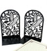 NDEMl Hummingbird Black Silhouette bookend, Creative Metal Hollow Bookstand, Bookshelf Folder for Desktop Study Storage