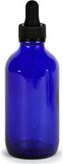 Vivaplex Cobalt Blue Glass Bottles, 4 oz with Glass Eye Droppers - 2 Pack