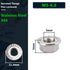 100-Pack M5-0.8mm Stainless Steel Serrated Flange Hex Nuts, SAE Flange Collar, Bright Finish, Anti-Rust Industrial