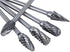 10pcs 3 mm (1/8 Inch) Tungsten Carbide Double Cut Rotary Burr Die Grinder Bits - Long Shank 100mm Fits Rotary Tool