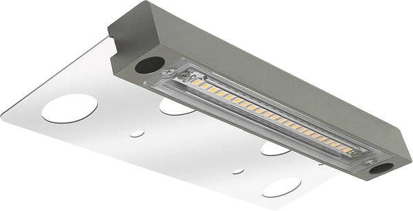 GKOLED Hardscape Light, 6.8 Inch Paver Wall Light, 4W 2700K LED, Solid Aluminum Housing, 12V AC/DC, Gray, UL Listed