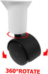 Portable Swivel Step Stool with Silent Wheels - Ideal Foot Rest for Home and Office