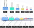 Mini Binder Clips, 120 Pack, 5/8 Inch, Standard 15mm, Color, Office Supplies with Mini Storage Boxes