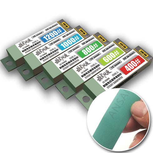 Hobby Model Tools Abrasive Waterproof Wet/Dry Sandpaper - Assorted Grit 400/600/800/1000/1200 (125 pcs)