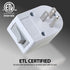 Fosmon ON/Off Switch, Grounded Outlet Switch (4 Pack), 3 Prong Electric Switch Adapter, ETL Listed