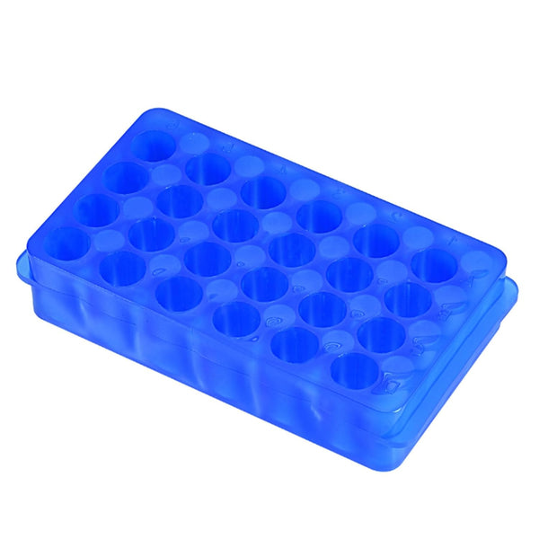 YOKIVE Double Panel Tube Rack Holder, Polypropylene, 24-Sockets for 11mm, 7.5mm Lab Test Tubes (Blue)