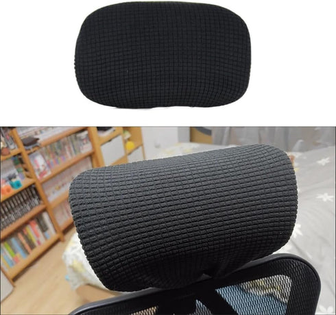 NentMent 2 Pack Office Chair Headrest Cover Protector Head Rest Pillow Cover Fabric Wraps for Office Computer Desk