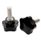 M10 x 25mm Star Shape Screw Knobs - 5-Star Stud Tightening Screw Grip Handheld for Machine Tool, Pack of 5