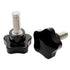 M10 x 25mm Star Shape Screw Knobs - 5-Star Stud Tightening Screw Grip Handheld for Machine Tool, Pack of 5