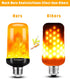 Hompavo Upgraded LED Flame Light Bulbs, 4 Modes Flickering Effect, E26/E27 Flame Bulb for Halloween, Christmas, Party,