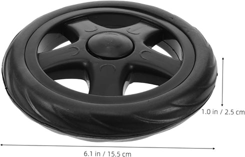 Ipetboom 2pcs Grocery Cart Replacement Wheels for Laundry Rolling Cart with Water Wave Pattern Lightweight Compact