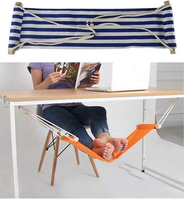 Home-organizer Tech Portable Adjustable Foot Hammock for Corner Desk, Mini Under Desk Foot Rest for Home, Office, Travel
