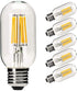YFXRLIGHT Dimmable T45 LED Edison Bulb,2700K Warm White,6W Antique Tubular LED Filament Bulbs,60