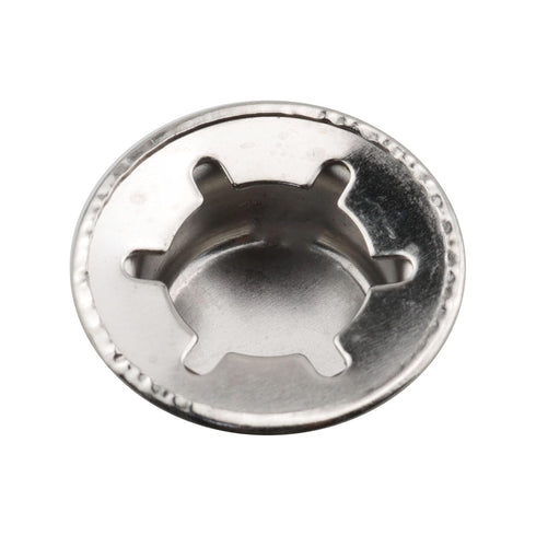 6PCS Axle Push Nut Fastener Axle Cover Nut Silver Spring Steel Push Nut Cover Stud for Lawn Mower and Wheelbarrow