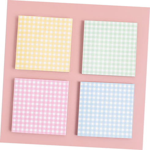 STOBOK 4 Plaid Element Sticky Page Markers - Grid Writing Notepad Memo Stickers, Small Note Pads for Portable Student