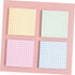 STOBOK 4 Plaid Element Sticky Page Markers - Grid Writing Notepad Memo Stickers, Small Note Pads for Portable Student