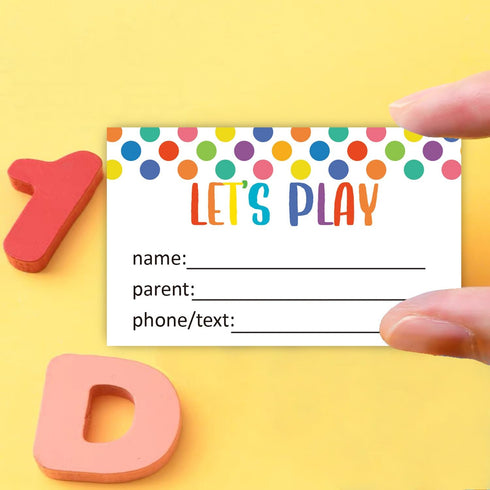 KONKAVA 50 3.5" 2" Multicolor Play Date Cards, x