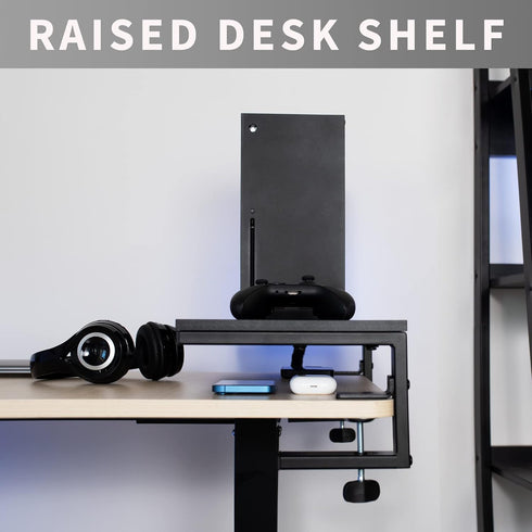 VIVO Clamp-on 22 inch Desk Extension Shelf for Gaming PC, Ergonomic Computer Monitor and Laptop Riser, Desktop