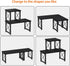 Honiter 2 Tier Desktop Organizer Shelf, Freestanding Small Bookshelf for Office Storage, Black Desk Display Rack